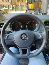 Protector para volante de coche forma de D para VW GOLF 7 2015 POLO JATTA Passat Tiguan para Nissan Qashqai J11 X-trail T32 2015- 2017 de 2018