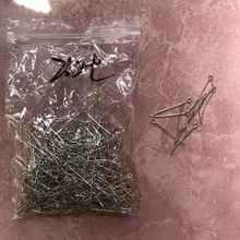 200 unids/bolsa 16 20 25 30 35 40 45 50mm cabeza de ojo Pins clásicos 7 colores plateados alfileres con ojetes para hallazgos de joyería haciendo suministros DIY