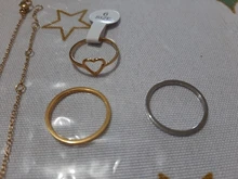 CACANA Acero inoxidable Luckyoverflow mejor amigo nueva moda Color oro en forma de corazón anillos de boda para mujer joyería regalo W41