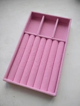 Mordoa-organizador de pendientes de ante y terciopelo rosa, soporte para presentación de joyería, estante, plato de muestra, caja de joyería de moda