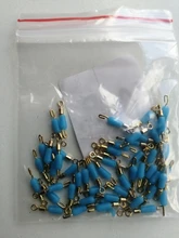 DNDYUJU-anillos giratorios de rodamiento de bolas, ganchos conectores de pesca, enlace rápido, 50 Uds.