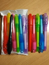 Bolígrafo de tinta Invisible, bolígrafo luminoso con protección UV para dibujar, actividades divertidas, Fiesta infantil, regalo de los estudiantes, escuela, 2 en 1
