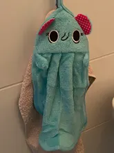 Toalla de mano guardería para bebé, toallas de baño de felpa suave con dibujos animados de animales, Toalla de baño colgante para niño