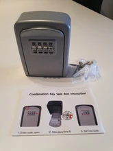 Caja de bloqueo de llave de aleación de Zinc montada en la pared, caja de seguridad, resistente a la intemperie, combinación de 4 dígitos, cerradura de almacenamiento, caja de seguridad para interiores y exteriores