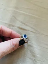 Anillos CC para mujer, joyería Vintage de lujo, Circonia cúbica, piedra azul roja, joyas de compromiso para novia, CC626
