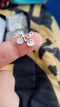 20 piezas de dijes de bicicleta de 15x16mm de Color bronce tibetano plata colgantes de joyería antigua que hace DIY colgante artesanal