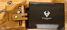 Vallet-cartera de piel auténtica para hombre, monedero pequeño, tarjetero, portatarjetas, portafolio, Portomonee, nuevo