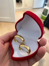 Vnox-Anillos de boda clásicos para mujeres y hombres, joyería de color dorado de acero inoxidable, banda para parejas, aniversario, nombre personalizado, regalo para amantes