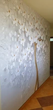 Wallpaper Mural Living-Room Tv Background Flowers Tree White Custom 3d for And Black