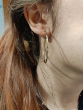 Pendientes de aro de plata de primera ley para mujer, aretes, aros redondos, plata esterlina 925, oro de 14 quilates, 14K