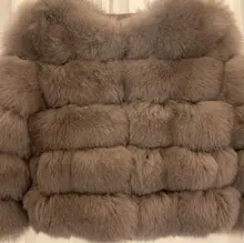 Abrigo de piel auténtica para 100%, chaqueta de piel Natural para mujer, piel de zorro de abrigo, chaleco de piel de alta calidad, envío gratis lujosa de moda