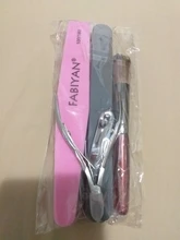 Conjunto de herramientas para manicura, tira de pulido, limas de uñas, Tijera para piel muerta, tenedor con piel muerta, removedor de manicura