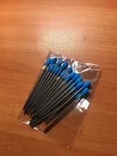 20 unids/lote 7cm de Metal de cristal de diamante pluma especial relleno para bolígrafo Rod cartucho Core tinta recarga negro tinta azul 0,7mm