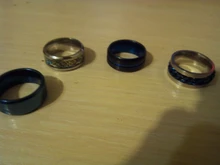 Letdiffery-anillos con surcos Negro Azul, anillos de acero inoxidable Midi para hombre, Charm, joyería para hombre, Dropshipping, gran oferta