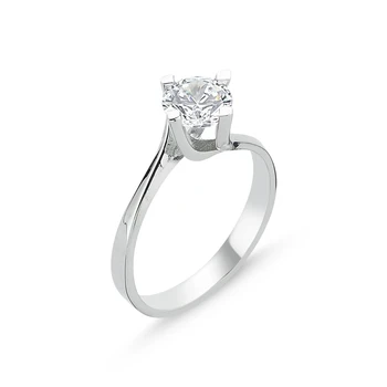 Silver 925 Sterling Zircon Engagement Ring 
Silver 925 Sterling Zircon Engagement Ring