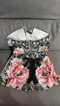 Mono informal con estampado Floral y cuello Halter para mujer, pelele Sexy de verano