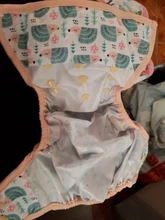 Goodboom-pañales de tela con estampado de ballena ajustable, cubierta de doble fuelle, reutilizable, apto para bebés de 3 a 15KG, 1 unidad