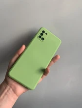 Líquido Original de silicona cubierta de lujo para Samsung Galaxy A51 A71 S21 más A50 A50S A21 A31 A30 A21S A41 M31 M30S caso a prueba de golpes