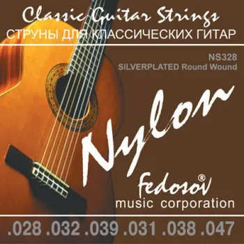 Ns328 silverplated round wound string kit for classical guitar, silver plated copper, 28-47, Fedosov
Ns328 silverplated round wound string kit for classical guitar, silver plated copper, 28-47, Fedosov