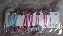 LOL Surprise-horquilla de muñeca de goma, accesorios para el cabello, estampado de resina de dibujos animados, tocado para niña, 6 uds.