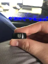 Anillo de acero inoxidable con diseño de alas de la libertad para hombre y mujer, sortija de 8mm, color negro, plateado, para Fans de Anime