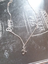 NPKDS-collar con letra de 26 letras, cadena con letras, colgante de joyería minimalista de oro