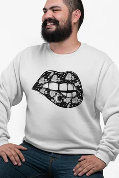 Angemiel Wear Moon Pattern Lip White Men 'S Sweatshirt 
Angemiel Wear Moon Pattern Lip White Men 'S Sweatshirt