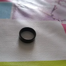 Letdiffery-anillo Simple de 8mm para hombre, anillos de dijes suaves de acero inoxidable negro, envío directo