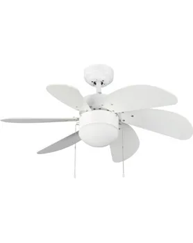 CEILING FAN, 1 LAMPHOLDER LIGHT E27 6 BLADES (3 SPEED). METAL WHITE COLOR. Ref. IRISES 7905-1-WH
CEILING FAN, 1 LAMPHOLDER LIGHT E27 6 BLADES (3 SPEED). METAL WHITE COLOR. Ref. IRISES 7905-1-WH