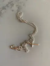 Colgante de Cruz con borla Infinity para mujer, Gargantilla clásica de 8 palabras, Collar de cadena de clavícula de Color plateado, Gargantilla Bohemia, Collar de joyería