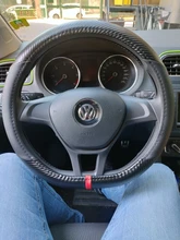 Protector para volante de coche forma de D para VW GOLF 7 2015 POLO JATTA Passat Tiguan para Nissan Qashqai J11 X-trail T32 2015- 2017 de 2018