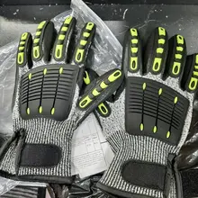 GMG-guantes de trabajo de seguridad TPR, resistentes a impactos y a impactos, antigolpes, mecánicos