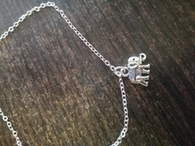 Tobillera de plata plateada del Tíbet con forma de elefante, Pulsera para el tobillo con forma de Animal, para mujeres