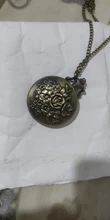 Reloj de bolsillo de cuarzo con flores para mujer y mujer, cronógrafo Retro con colgante de bronce, números, pantalla Fob, collar, con cadena