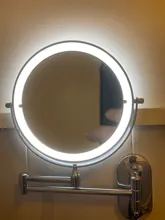 Bathroom Mirror Cosmetic Wall-Mounted Touch Led Dimming Adjustable Magnification