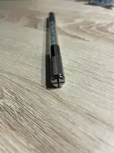 Bolígrafo de tatuaje acrílico de cristal, acero inoxidable, maquillaje permanente, manual, bolígrafo de tatuaje para micropigmentación Manual, doble cabeza, 1 Uds.