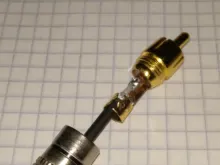 Adaptador de Audio y vídeo para Cable Coaxial, conector macho a macho, sin soldadura, color negro, rojo, RCA, 4 Uds./1 ud.