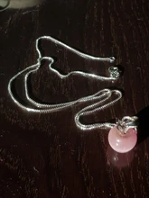 NEHZY-colgante de Plata de Ley 925 con forma de manzana y ópalo rosa, collar de 45CM de longitud