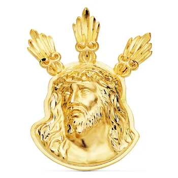18k gold pendant 38mm. Head Face of Christ Powers carved details
18k gold pendant 38mm. Head Face of Christ Powers carved details