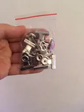 Clips de Metal para documentos, tono plateado de oficina de carpeta de documentos, asequible, 22mm, 10 Uds.