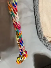 Unids/lote de 5-50 unidades/lote, Color mezclado acrílico, giro plano, ovalado, anillo abierto, Conector de cuentas, collares y pulseras para fabricación de cadena de enlace, cadena colorida