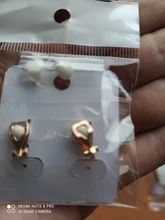 GRACE JUN-pendientes de piedra de Color dorado para mujer, aretes sin perforaciones, con Clip geométrico, joyería 2019