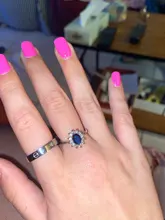 Anillos CC para mujer, joyería Vintage de lujo, Circonia cúbica, piedra azul roja, joyas de compromiso para novia, CC626