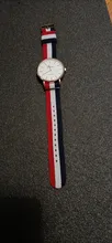 De moda reloj de cuarzo Casual Multicolor tela de Nylon correa de reloj de pulsera diseñador Simple hombres y mujeres reloj