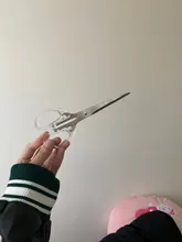 JIANWU-Tijeras de papelería con mango transparente sencilla, decoración suave para el hogar, diario, herramientas de corte, suministros de oficina, 1 ud.