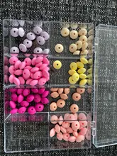 Cuentas de lentejas de silicona de 12mm para recién nacidos, lentejas de silicona para bebés perfectos para proporcionar alivio instantáneo de la dentición y masaje de las encías, accesorios de lactancia y juguete, 50 unidades