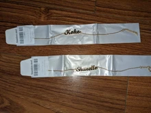 Atoztide 2019 personalizada nombre personalizado pulsera para mujer oro encantos de acero inoxidable grabado escritura tobillera Love regalo