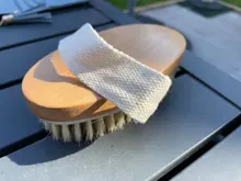 Jabalí-cepillo de madera ovalado para ducha, cerdas naturales, masaje exfoliante, tratamiento de celulitis, circulación sanguínea