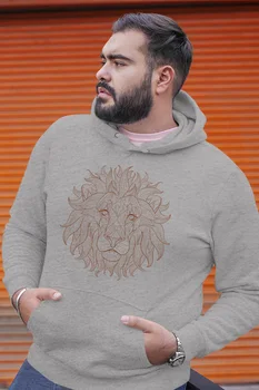 Angemiel Wear Motif Lion Gray Men 'S Hooded Sweatshirt 
Angemiel Wear Motif Lion Gray Men 'S Hooded Sweatshirt