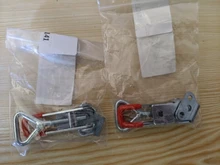 HELTC 1 piezas de plata + rojo ajustable pestillo de palanca al cerrojo de cajas de palanca para Hasp pestillo de palanca atrapar cerradura